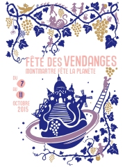 Fête des Vendanges à Montmartre, du 7 au 11 octobre 2015
Graphique : Séverine Bourguignon / Déclinaison graphique : Caroline Franc