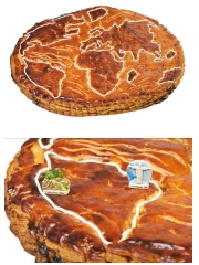 Galette des Rois inspirée des 7 Nouvelles Merveilles du Monde par le Boulanger de Monge
Photo : DR