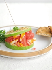 Burger de pomme verte, pamplemousse de Floride, haddock et grenade
Photo : © FDOC