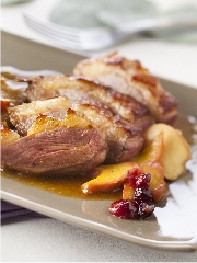 Canard, sauce à la rhubarbe et au gingembre
Photo : © Ducros / Studio Nicolas Louis