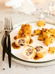 Filets de Poulet Fermier farcies aux Champignons et Foie Gras
Photo : © Marque Repère / Nicolas Lobbestael