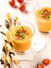 Recette Gaspacho et Gressins aux Olives