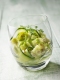 Verrine de courgettes aux ravioles au chèvre