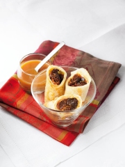 Wraps sucrés aux fruits secs et caramel au beurre salé