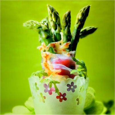 Asperges rôties au jambon de Parme et Beaufort