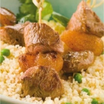 Brochettes d'agneau aux abricots