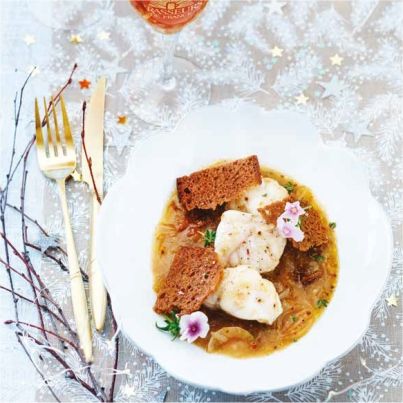 Carbonade de Lotte, à la Bière de Noël