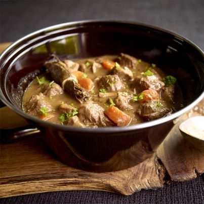 Cocotte d'agneau à la bière brune et aux spéculoos