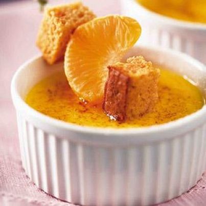 Crème brûlée à l'orange et au pain d'épices