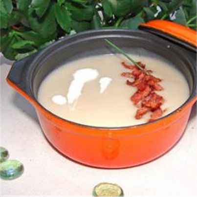 Crème de Mogette aux lardons grillés