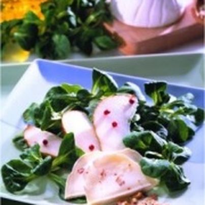 Recette Salade de mâche au brebiou et aux poires