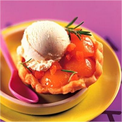 Tartelettes tatin abricot glace vanille