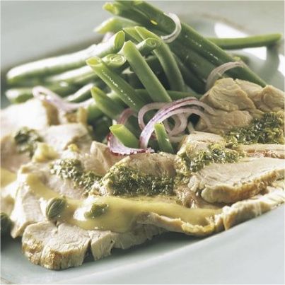 Veau de la Pentecôte froid, sauce au thon et basilic dit « Vitello Tonnato »