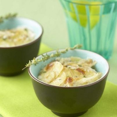 Gratin de pommes de terre au thym citronné