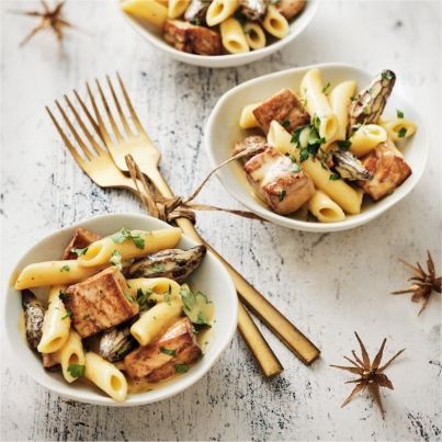 Macaronade au Foie Gras de Canard et aux Morilles
