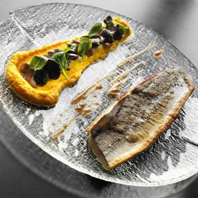Omble chevalier et sa purée de patates douces