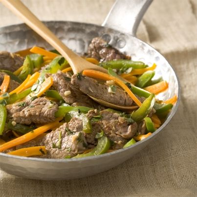 Poêlée de Bœuf de Chalosse mariné aux légumes croquants