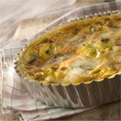 Quiche poireaux au Morbier