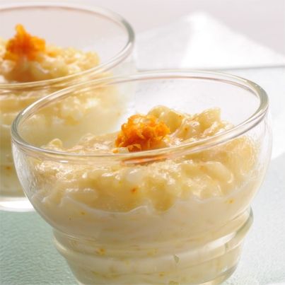 Riz au lait à l'orange et au safran