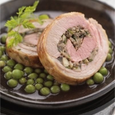Roulade d'Agneau du Quercy aux champignons et aux herbes