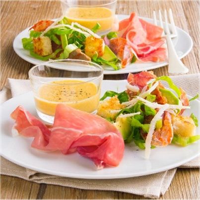Salade Caesar au Jambon de Parme et avocat