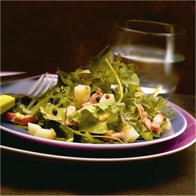 Salade de pissenlits aux lardons