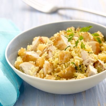 Salade de poulet fermier des Landes et semoule à la menthe